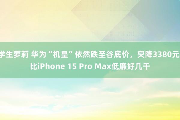 学生萝莉 华为“机皇”依然跌至谷底价，突降3380元，比iPhone 15 Pro Max低廉好几千