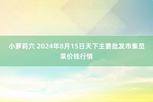 小萝莉穴 2024年8月15日天下主要批发市集苋菜价钱行情