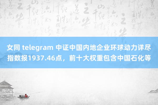 女同 telegram 中证中国内地企业环球动力详尽指数报1937.46点，前十大权重包含中国石化等